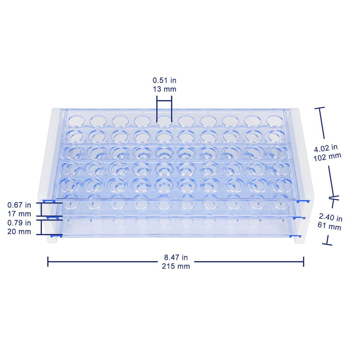 Test Tube Rack (10Mls Metal) - Image 2
